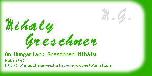 mihaly greschner business card